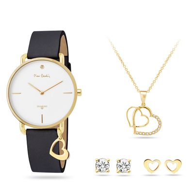 Pierre Cardin Geschenk Set Uhr & Halskette & Ohrringe PCDX8464L23 Armbanduhr Watch Fa