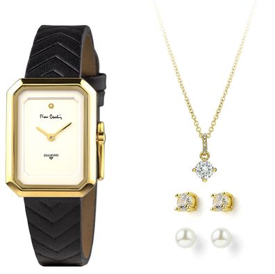 Pierre Cardin Geschenk Set Uhr & Halskette & Ohrringe PCDX8381L20 Armbanduhr Watch Fa