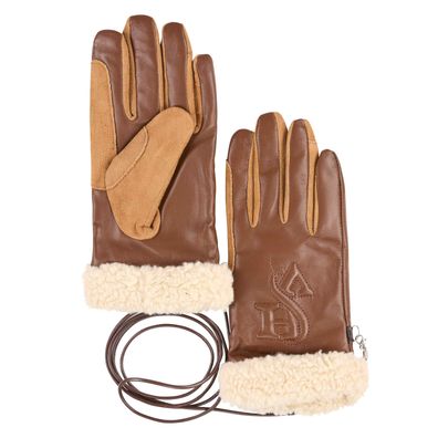 HV Polo Leder Handschuhe Charlotte Copper brown HW 2022