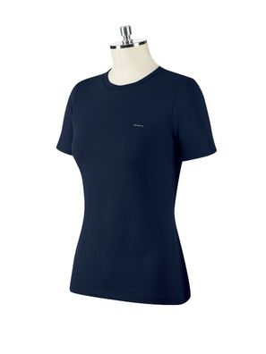 ANIMO Fibi Damen T-Shirt Ombra dunkelblau mit kleinem silbernen Logo