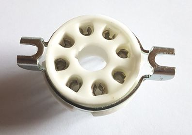 Oktal Röhrensockel / Röhrenfassung 8-polig / Chassis-Montage / kleiner Ring