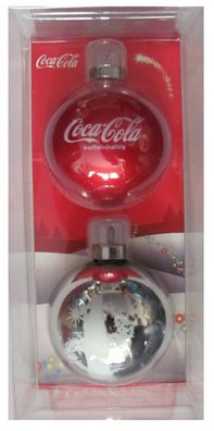 Coca Cola - Weihnachtskugeln - 2er Pack - Motiv 2