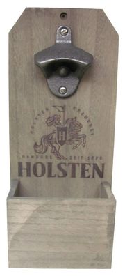 Holsten Brauerei - Wandflaschenöffner - 28 x 12 x 7 cm - aus Holz