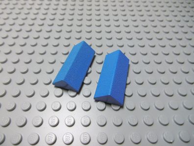 Lego 2 Firststeine 2x4 45 Grad blau Nummer 3041