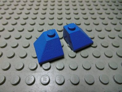 Lego 2 Schrägsteine Aussenecken Positiv 2x2 blau 45 Grad Nummer 3045