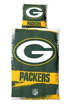 NFL Bettwäsche Set Green Bay Packers Raw Football Bedding Set Bettbezug 200x135cm