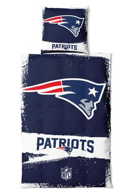 NFL Bettwäsche Set New England Patriots Raw Football Bedding Set Bettbezug 200x135cm