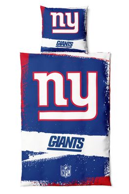 NFL Bettwäsche Set New York Giants Raw Football Bedding Set Bettbezug 200x135cm