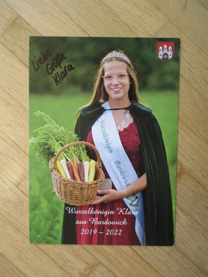 Wurzelkönigin Bardowick 2019/2022 Klara - handsigniertes Autogramm!!!