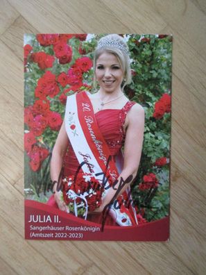 Sangerhäuser Rosenkönigin 2022/2023 Julia II. - handsigniertes Autogramm!!!