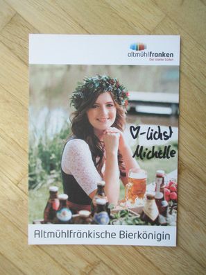 Altmühlfränkische Bierkönigin 2019-2021 Michelle Recker - handsigniertes Autogramm!!!