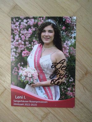Sangerhäuser Rosenprinzessin 2022/2023 Leni I. - handsigniertes Autogramm!!!
