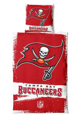 NFL Bettwäsche Set Tampa Bay Buccaneers Raw Football Bedding Set Bettbezug 200x135cm