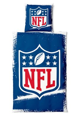 NFL Bettwäsche Set Shield Raw Football Bedding Set Bettbezug 200x135cm