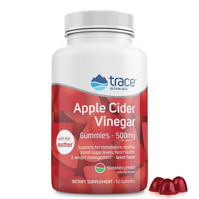 Trace Minerals Research, Apple Cider Vinegar Gummies, Erdbeer Melonen Geschmack, ...