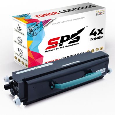 4x Kompatibel für Lexmark Optra E352N Toner E250A21E Schwarz