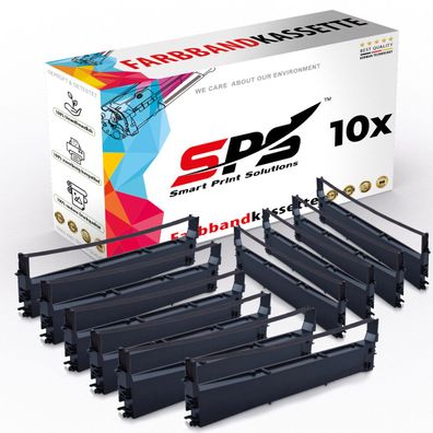 10x Kompatibel für Epson LQ300 Farbbänder C13S015633 Schwarz