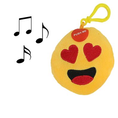 lustiges Plüschgesicht mit Sound Anhänger Lachsack