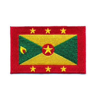 80 x 50 mm Grenada Flagge St. George´s Karibik Flag Aufnäher Aufbügler 1043 X