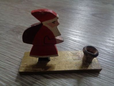 Kerzenhalter, Adventsleuchter-Flachfigur Weihnachtsmann