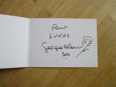 Sternekoch Georges Blanc - handsigniertes Autogramm!