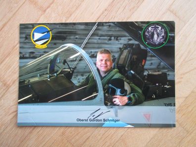 Bundeswehr Kommodore Luftwaffe Oberst Gordon Schnitger - handsigniertes Autogramm