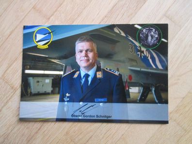 Bundeswehr Kommodore Luftwaffe Oberst Gordon Schnitger - handsigniertes Autogramm!!!!