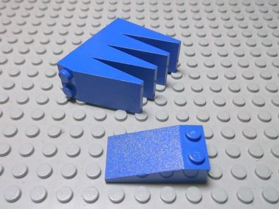 Lego 5 Schrägsteine Positiv 18 Grad 2x4 Blau Nummer 30363