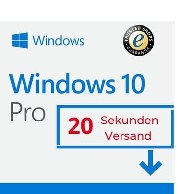 Windows 10 Professional Pro - Aktivierungsschlüssel - Sofort-Versand