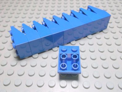 Lego 10 Steine 33 Grad Negativ 2x3 ohne Steg blau Nummer 3747a