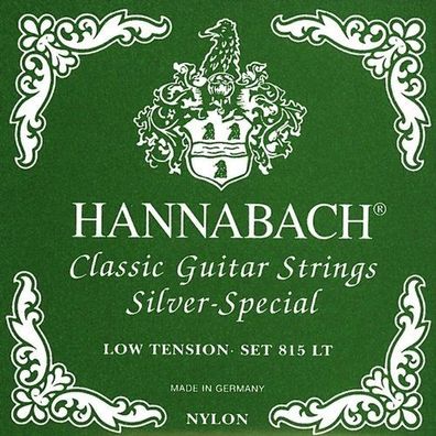 Hannabach 815LT silver special - low (grün) - Saiten für Konzertgitarre