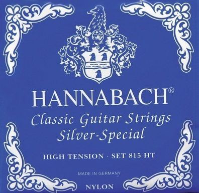 Hannabach 815HT silver special - high (blau) - Saiten für Konzertgitarre