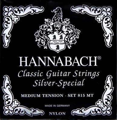 Hannabach 815MT silver special - medium (schwarz) - Saiten für Konzertgitarre