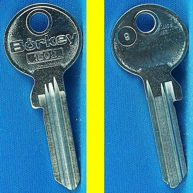 Schlüsselrohling Börkey 1502 Profil 9 für verschiedene GTV Profilzylinder