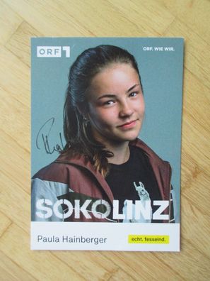 SOKO Linz Schauspielerin Paula Hainberger - handsigniertes Autogramm!!!