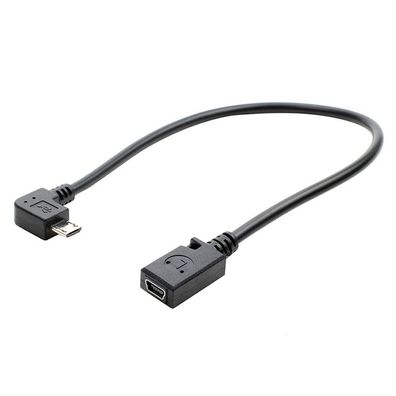 Konverter Datenkabel 90 Grad Micro-USB-Stecker auf Mini-USB-Buchse