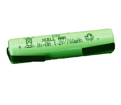 XCell Akku Micro AAA 1,2V / 700mAh X700AAAI Industrie mit Lötfahne