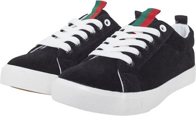 Urban Classics Schuhe Velour Sneaker Black/ Stripes