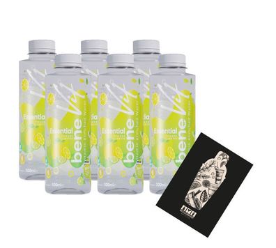 beneVit Essential 6er Set Zitrone + Limette 6x 0,5L inkl. Pfand EINWEG Vitaminwasser