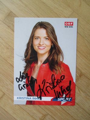 ORF Fernsehmoderatorin Kristina Inhof - handsigniertes Autogramm!