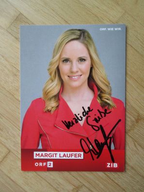 ORF Fernsehmoderatorin Margit Laufer - handsigniertes Autogramm!!