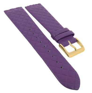 Minott Uhrenband | Leder violett Rautenmuster passend zu Skagen 29752