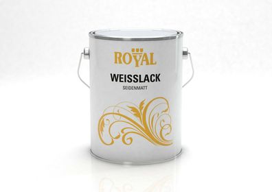Royal Weißlack seidenmatt Holzlack Alkydharzlack Schlussbeschichtung 2,5 Liter