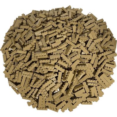 100 Beige Lego Steine 1x4 - Hochsteine Bausteine - Sandfarbe Dark Tan - 3010