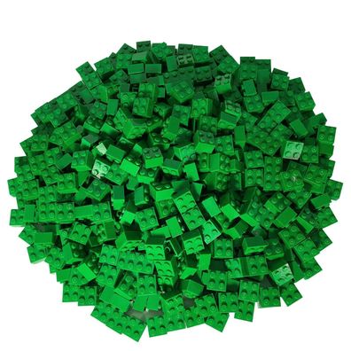 250 Gruene LEGO Steine 2x2 - Bausteine - Classic, Basic, City light green 3003