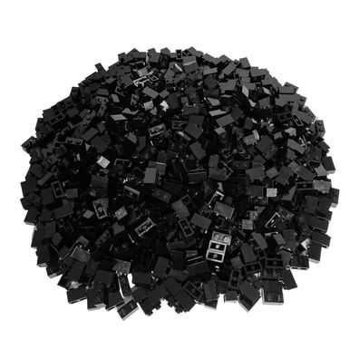 500 schwarze LEGO Steine 1x2 Bausteine Hochsteine - Classic, Basic, City 3004