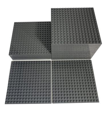 LEGO 16x16 Bauplatten dunkelgraue Platten - Beidseitig bebaubar - 91405 Menge 8x