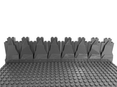 LEGO Felsen Dunkelgrau 2x4x6 Berg - Rock Panel 47847 - 10x