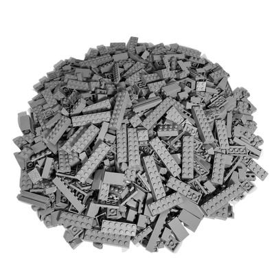 LEGO Steine Hellgrau gemischt - Light Bluish Grey NEU Stueckzahl 100x