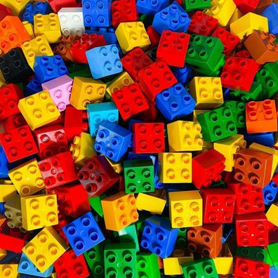 LEGO DUPLO 2x2 Steine 4 Noppen - Hochsteine Stueckzahl 50x